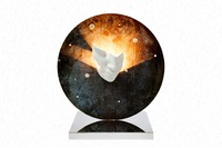 blackconstellation, 2019, marmo statuario di Carrara, acciaio e ramatura galvanica, cm53x50x32